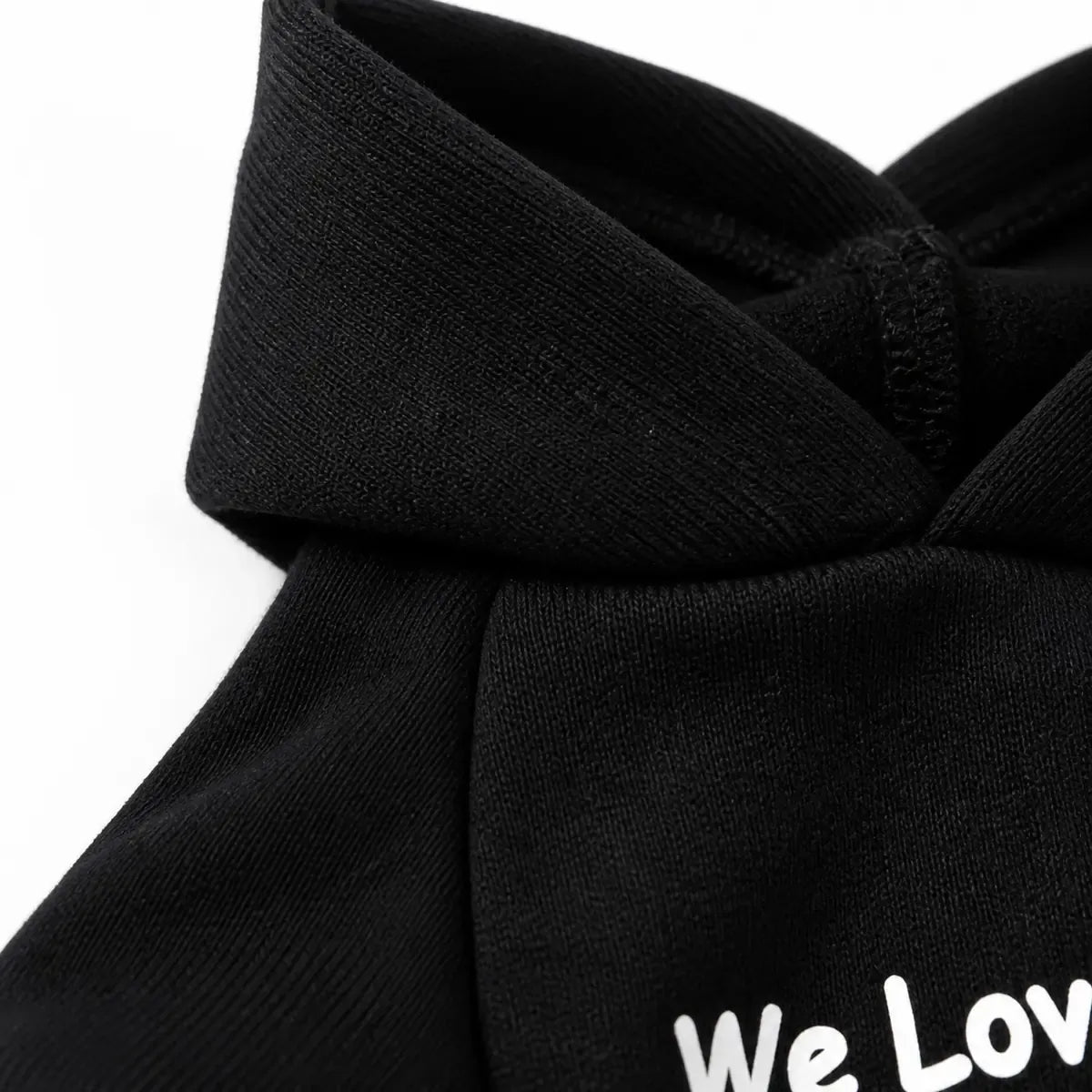 Close detail of Fleece-Lined Cat Hoodie showing visible texture and construction