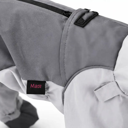 Close detail of Reflective Full-Coverage Dog Raincoat showing visible texture and construction, view 2