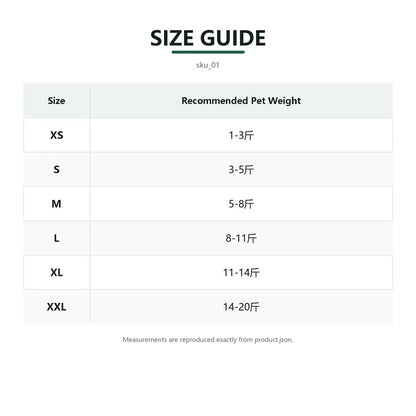 Size guide for Colorblock Polo Cat Sweatshirt with fit measurements