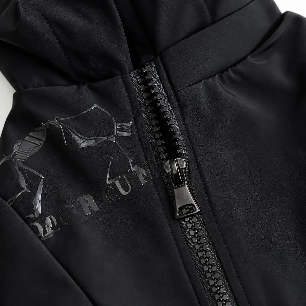Close detail of Hooded Dog Rain Poncho showing visible texture and construction
