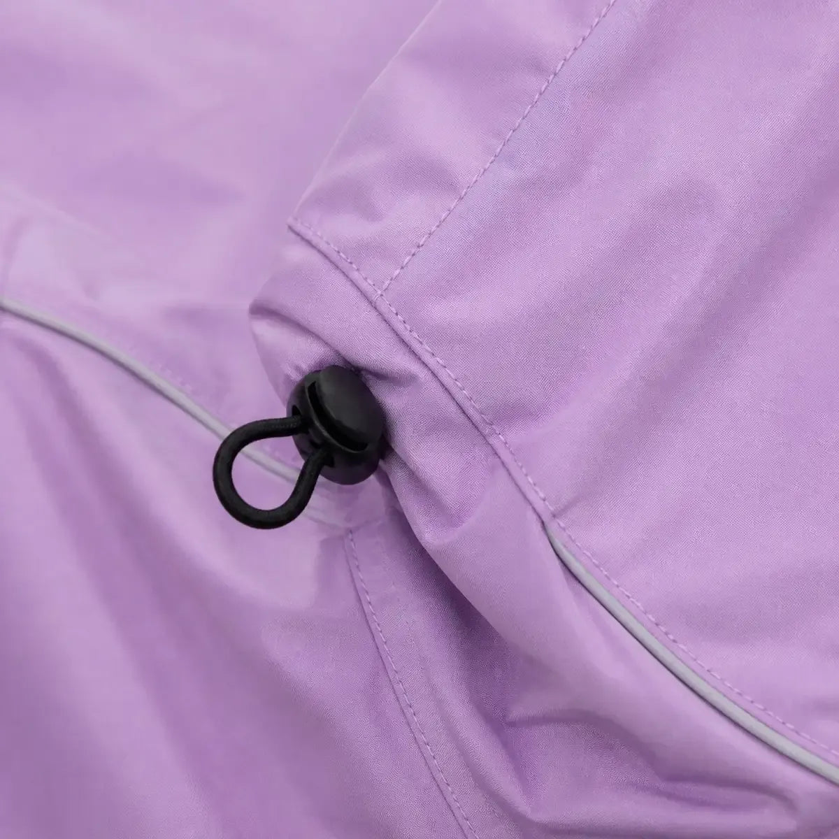Close detail of Full-Coverage Dog Rain Suit showing visible texture and construction