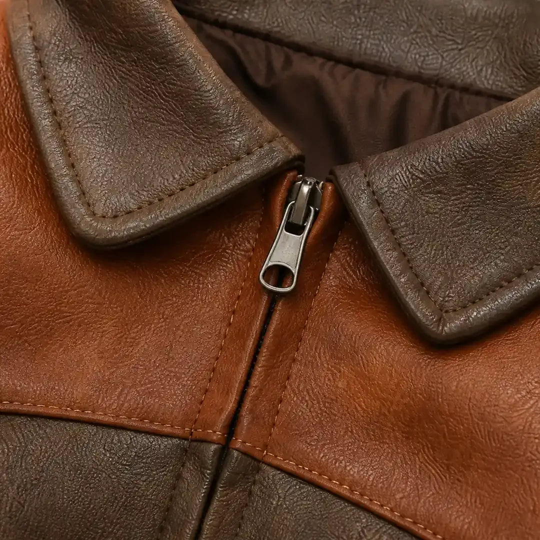 Close detail of Two-Tone Dog Jacket showing visible texture and construction, view 2