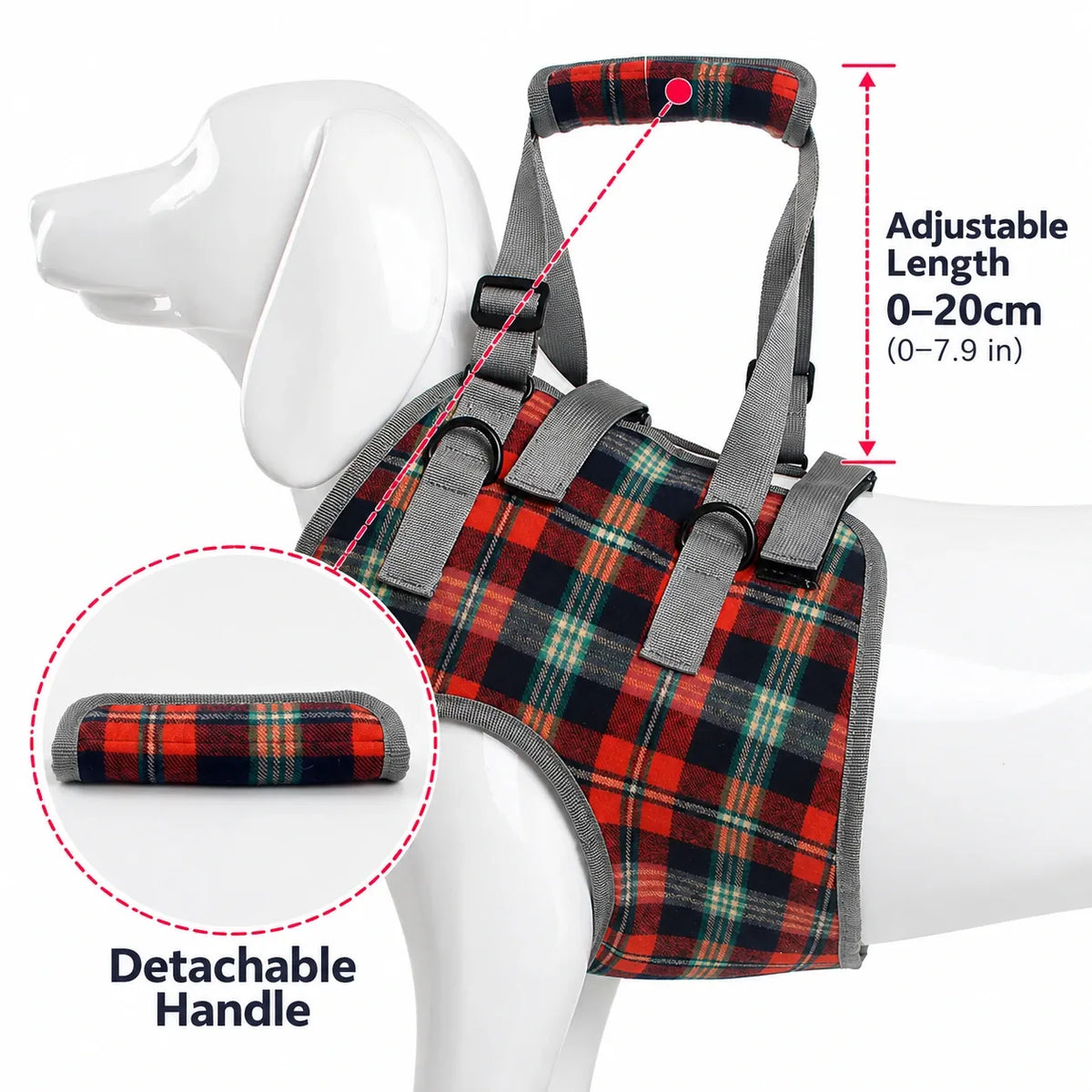 Senior Dog Rear Leg Support Harness - Gentle Mobility Support for Weak Hind Legs