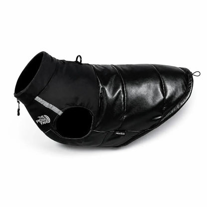 Black Padded Dog Vest shown alone on a white background