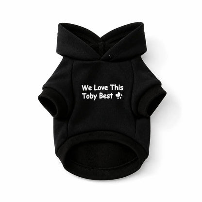 Black lightweight fleece-lined cat hoodie shown alone on a white background
