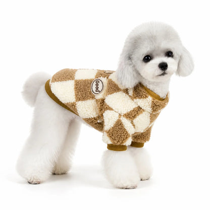 dog wearing a WY018 four-leg padded dog coat