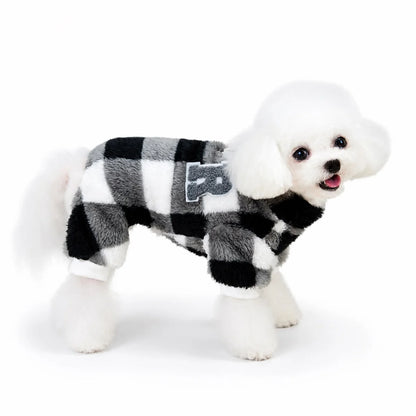 dog wearing a WY030 four-leg padded dog coat