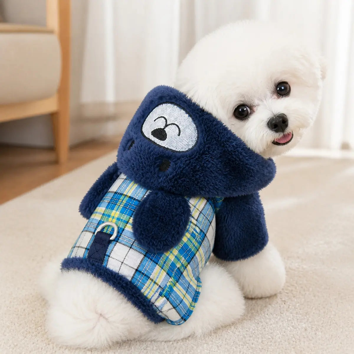 WY059 four-leg padded dog coat feature view