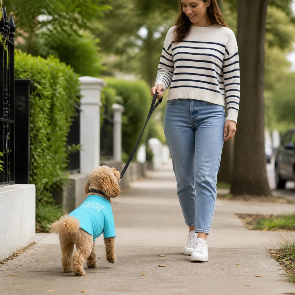 Cyan Graphic T-Shirt for dogs, product detail