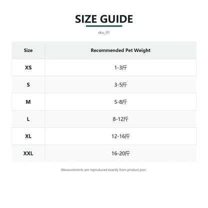 heart print fleece pet shirt size chart