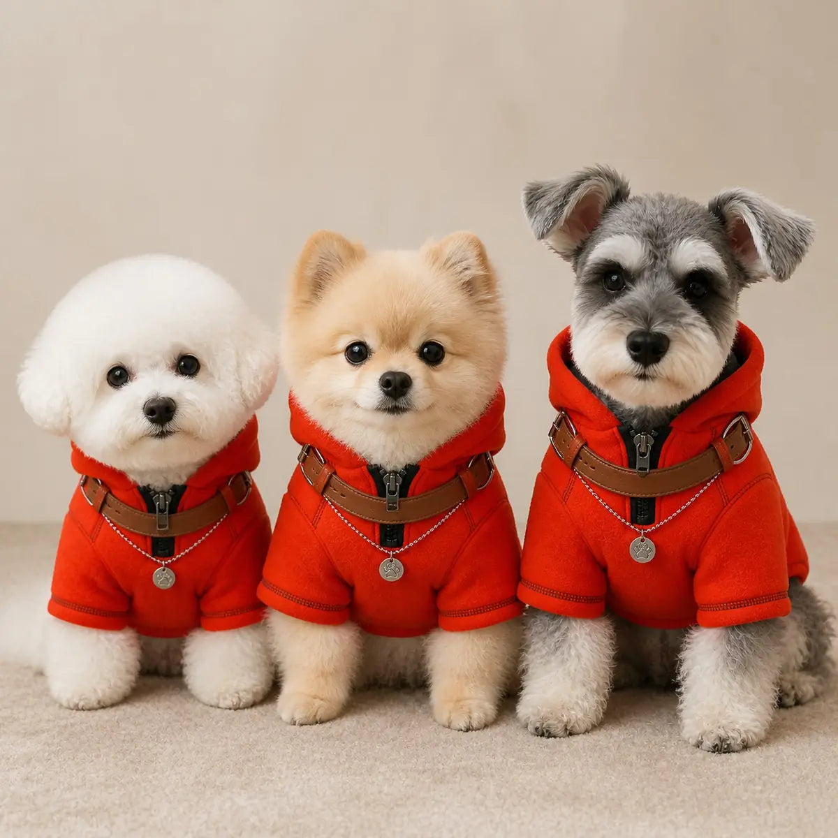 hooded dog sweatshirt multi-breed showcase