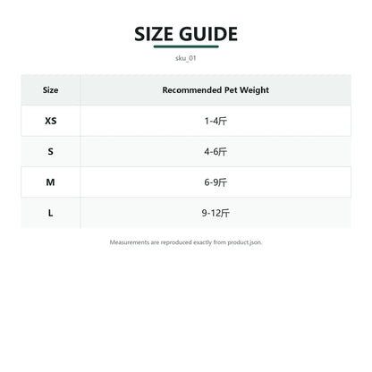 hooded waterproof dog coat size chart