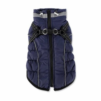 Green Navy Large Dog Rain Coat shown alone on a white background
