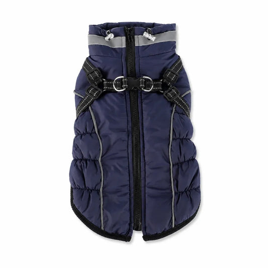 Green Navy Large Dog Rain Coat shown alone on a white background