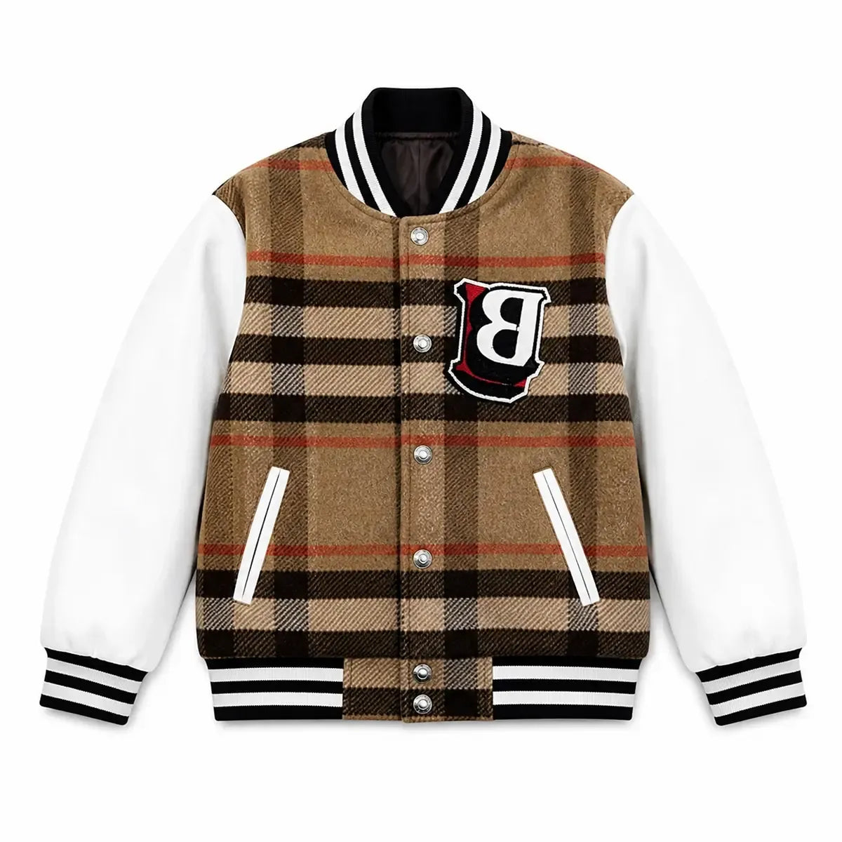 Green Plaid Collar Cat Sweater shown alone on a white background