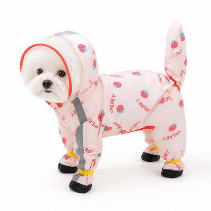 White Heart Print for dogs, pet wearing