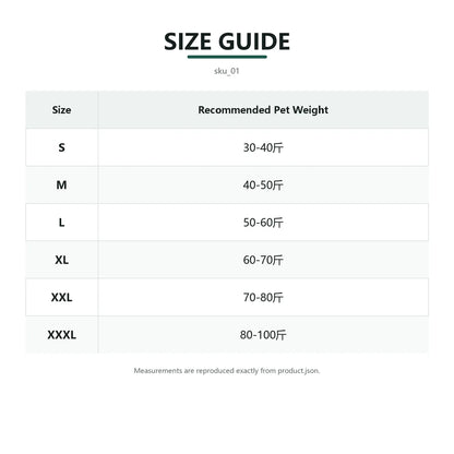 striped fleece dog sweater size chart