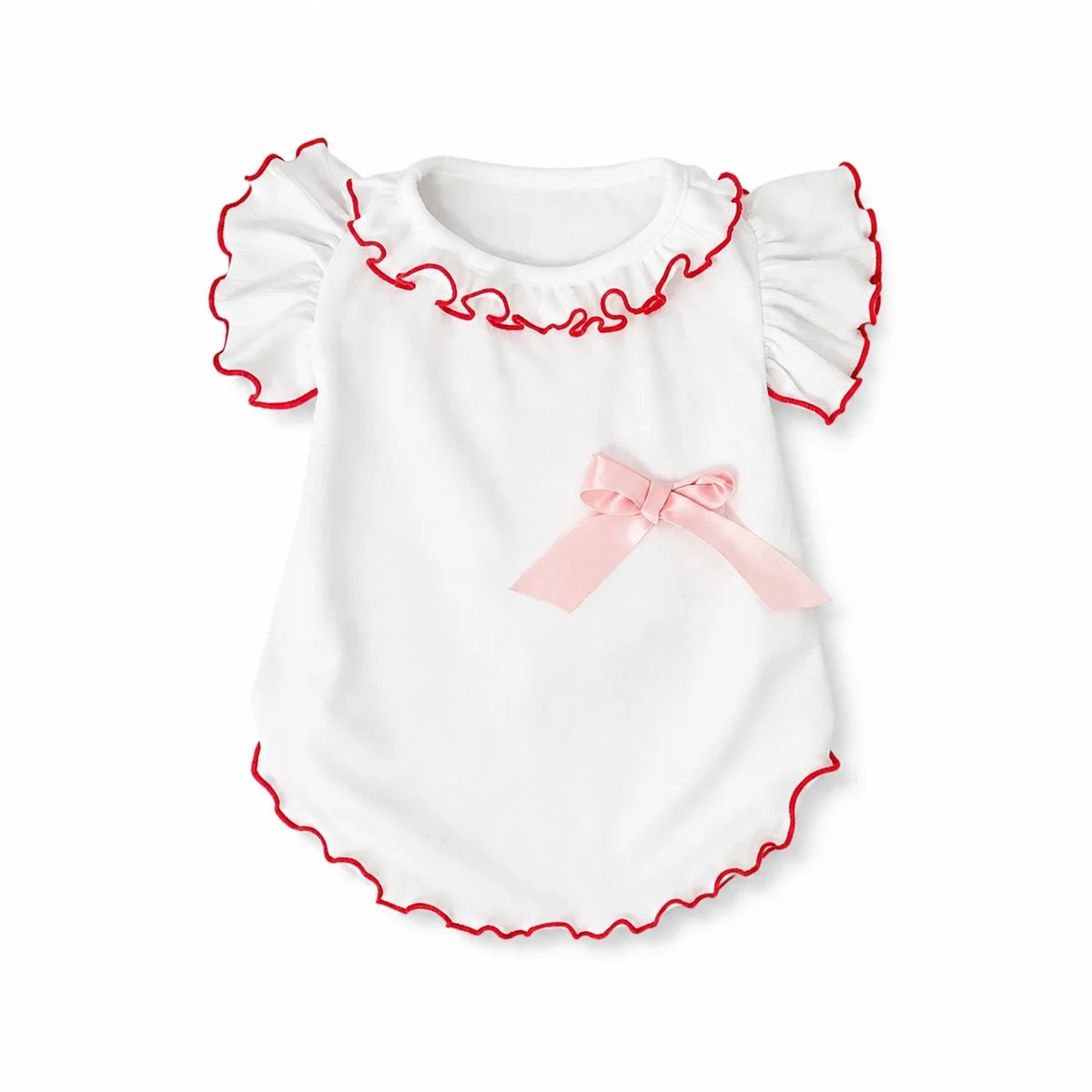 White two-color cat vest shown alone on a white background, image 2