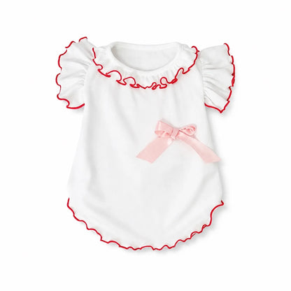 White two-color cat vest shown alone on a white background, image 2