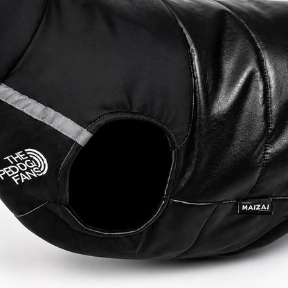 Black warm dog vest product detail