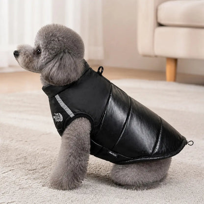 Black warm dog vest feature view